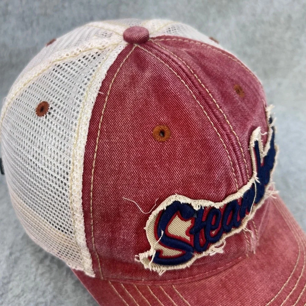 Steamboat Men Red Legacy Trucker Hat Colorado Flag Snapback OSFM